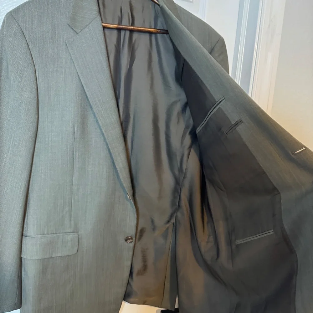 Hickey Freeman Mens 44R Blazer Jacket 100% Worsted Wool USA